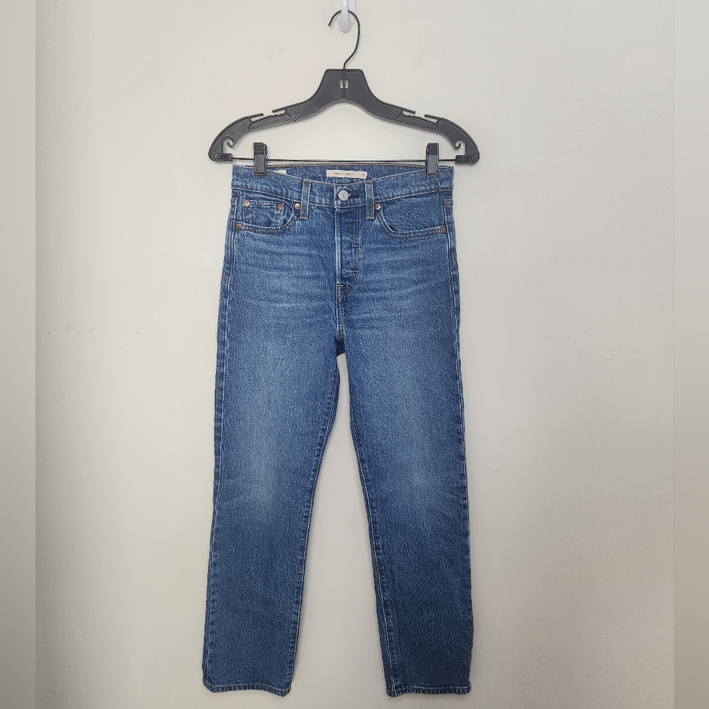 Levi's WEDGIE Women's Straight Leg Jeans - Blue - Picture 2 of 13